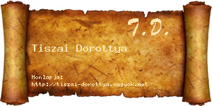 Tiszai Dorottya névjegykártya